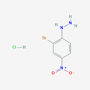 molecular formula C6H7BrClN3O2 B1653303 (2-Bromo-4-nitrophenyl)hydrazine hydrochloride CAS No. 1803584-86-2