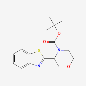 molecular formula C16H20N2O3S B1653305 Tert-butyl 3-(1,3-benzothiazol-2-yl)morpholine-4-carboxylate CAS No. 1803585-77-4