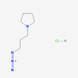 molecular formula C7H15ClN4 B1653318 1-(3-Azidopropyl)pyrrolidine;hydrochloride CAS No. 1803596-96-4