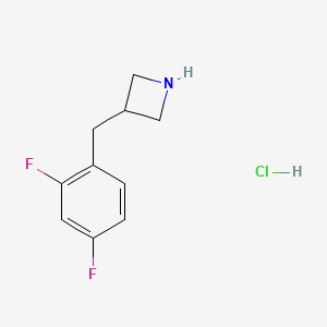 molecular formula C10H12ClF2N B1653321 3-[(2,4-Difluorophenyl)methyl]azetidine hydrochloride CAS No. 1803600-15-8