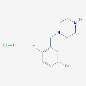 1-[(5-Bromo-2-fluorophenyl)methyl]piperazine hydrochloride