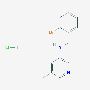 molecular formula C13H14BrClN2 B1653332 N-[(2-bromophenyl)methyl]-5-methylpyridin-3-amine hydrochloride CAS No. 1803610-07-2