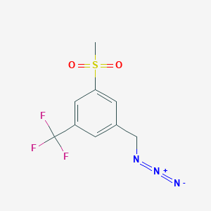 molecular formula C9H8F3N3O2S B1653334 1-(Azidomethyl)-3-methylsulfonyl-5-(trifluoromethyl)benzene CAS No. 1803611-55-3