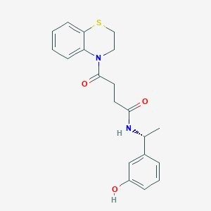4-(3,4-dihydro-2H-1,4-benzothiazin-4-yl)-N-[(1R)-1-(3-hydroxyphenyl)ethyl]-4-oxobutanamide