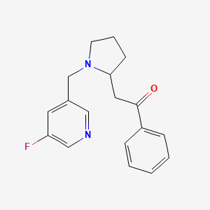 2-{1-[(5-Fluoropyridin-3-yl)methyl]pyrrolidin-2-yl}-1-phenylethan-1-one