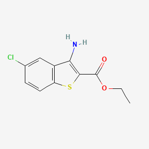 molecular formula C11H10ClNO2S B1653366 Ethyl 3-amino-5-chloro-1-benzothiophene-2-carboxylate CAS No. 181284-98-0