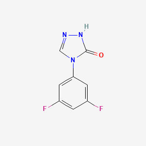 molecular formula C8H5F2N3O B1653371 4-(3,5-Difluorophenyl)-1H-1,2,4-triazol-5(4H)-one CAS No. 1817687-97-0