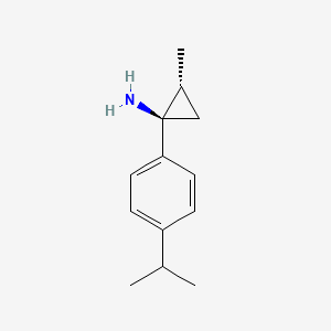 molecular formula C13H19N B1653383 Rac-(1R,2R)-2-methyl-1-[4-(propan-2-yl)phenyl]cyclopropan-1-amine CAS No. 1820581-18-7