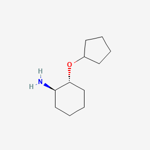 molecular formula C11H21NO B1653386 (1R,2R)-2-Cyclopentyloxycyclohexan-1-amine CAS No. 1820583-45-6