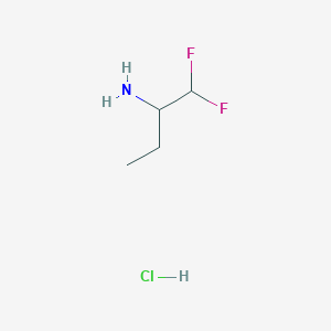 molecular formula C4H10ClF2N B1653389 1,1-Difluorobutan-2-amine hydrochloride CAS No. 1820613-99-7
