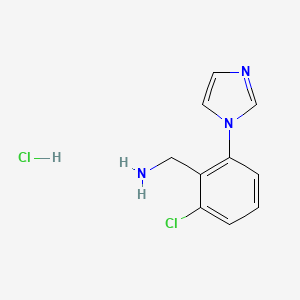 [2-chloro-6-(1H-imidazol-1-yl)phenyl]methanamine hydrochloride