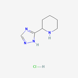 molecular formula C7H13ClN4 B1653404 2-(4H-1,2,4-triazol-3-yl)piperidine hydrochloride CAS No. 1820735-50-9