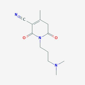 1-[3-(Dimethylamino)propyl]-4-methyl-2,6-dioxo-3H-pyridine-5-carbonitrile