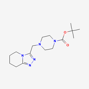 Tert-butyl 4-(5,6,7,8-tetrahydro[1,2,4]triazolo[4,3-a]pyridin-3-ylmethyl)piperazine-1-carboxylate