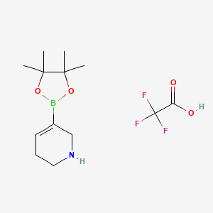 molecular formula C13H21BF3NO4 B1653411 5-(4,4,5,5-Tetramethyl-1,3,2-dioxaborolan-2-yl)-1,2,3,6-tetrahydropyridine;2,2,2-trifluoroacetic acid CAS No. 1823117-24-3
