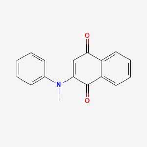 molecular formula C17H13NO2 B1653424 1,4-Naphthalenedione, 2-(methylphenylamino)- CAS No. 18274-98-1