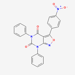 3-(4-Nitrophenyl)-5,7-diphenyl-[1,2]oxazolo[3,4-d]pyrimidine-4,6-dione