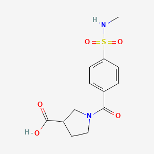 1-[4-(Methylsulfamoyl)benzoyl]pyrrolidine-3-carboxylic acid