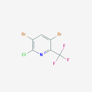 molecular formula C6HBr2ClF3N B1653444 3,5-Dibromo-2-chloro-6-(trifluoromethyl)pyridine CAS No. 1845716-91-7