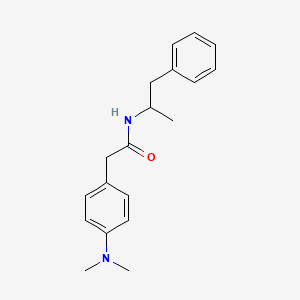 molecular formula C19H24N2O B1653446 2-(p-(Dimethylamino)phenyl)-N-(alpha-methylphenethyl)acetamide CAS No. 18464-53-4
