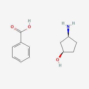 (1R,3S)-3-aminocyclopentanol;benzoic acid