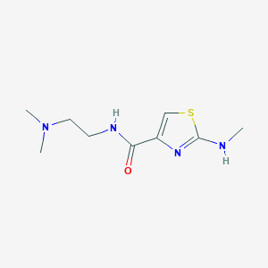 molecular formula C9H16N4OS B1653455 N-[2-(Dimethylamino)ethyl]-2-(methylamino)-1,3-thiazole-4-carboxamide CAS No. 185106-07-4