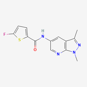 molecular formula C13H11FN4OS B1653471 N-(1,3-Dimethylpyrazolo[3,4-b]pyridin-5-yl)-5-fluorothiophene-2-carboxamide CAS No. 1855890-03-7