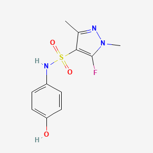 molecular formula C11H12FN3O3S B1653474 5-Fluoro-N-(4-hydroxyphenyl)-1,3-dimethylpyrazole-4-sulfonamide CAS No. 1855890-60-6