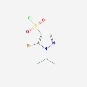 molecular formula C6H8BrClN2O2S B1653484 5-Bromo-1-isopropyl-1H-pyrazole-4-sulfonyl chloride CAS No. 1855907-16-2