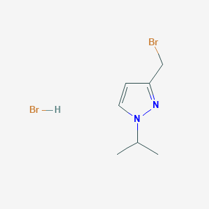molecular formula C7H12Br2N2 B1653485 3-(Bromomethyl)-1-isopropyl-1H-pyrazole hydrobromide CAS No. 1855907-31-1