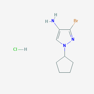 molecular formula C8H13BrClN3 B1653486 3-溴-1-环戊基-1H-吡唑-4-胺盐酸盐 CAS No. 1855907-32-2