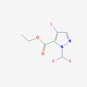molecular formula C7H7F2IN2O2 B1653498 ethyl 1-(difluoromethyl)-4-iodo-1H-pyrazole-5-carboxylate CAS No. 1856018-63-7