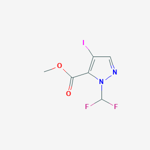 methyl 1-(difluoromethyl)-4-iodo-1H-pyrazole-5-carboxylate
