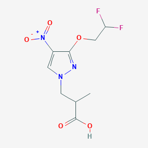 3-[3-(2,2-difluoroethoxy)-4-nitro-1H-pyrazol-1-yl]-2-methylpropanoic acid