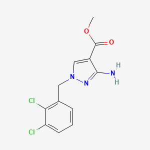 molecular formula C12H11Cl2N3O2 B1653510 methyl 3-amino-1-(2,3-dichlorobenzyl)-1H-pyrazole-4-carboxylate CAS No. 1856021-87-8