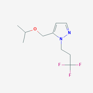 molecular formula C10H15F3N2O B1653511 5-(isopropoxymethyl)-1-(3,3,3-trifluoropropyl)-1H-pyrazole CAS No. 1856022-60-0