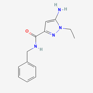 molecular formula C13H16N4O B1653513 5-amino-N-benzyl-1-ethyl-1H-pyrazole-3-carboxamide CAS No. 1856030-06-2