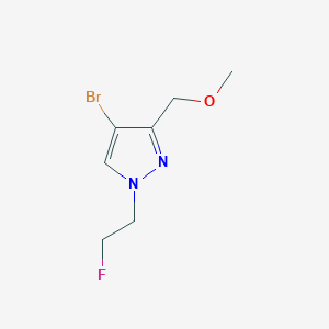 molecular formula C7H10BrFN2O B1653516 4-bromo-1-(2-fluoroethyl)-3-(methoxymethyl)-1H-pyrazole CAS No. 1856031-21-4
