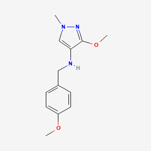 3-Methoxy-N-[(4-methoxyphenyl)methyl]-1-methylpyrazol-4-amine
