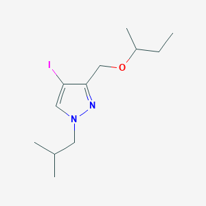 molecular formula C12H21IN2O B1653521 3-(sec-butoxymethyl)-4-iodo-1-isobutyl-1H-pyrazole CAS No. 1856041-21-8