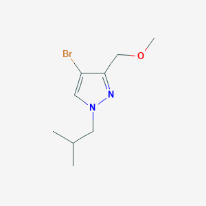 molecular formula C9H15BrN2O B1653524 4-bromo-1-isobutyl-3-(methoxymethyl)-1H-pyrazole CAS No. 1856041-82-1