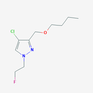 molecular formula C10H16ClFN2O B1653530 3-(butoxymethyl)-4-chloro-1-(2-fluoroethyl)-1H-pyrazole CAS No. 1856043-40-7
