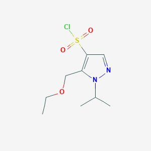 molecular formula C9H15ClN2O3S B1653538 5-(ethoxymethyl)-1-isopropyl-1H-pyrazole-4-sulfonyl chloride CAS No. 1856045-67-4