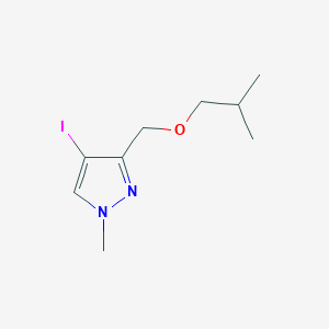 molecular formula C9H15IN2O B1653546 4-iodo-3-(isobutoxymethyl)-1-methyl-1H-pyrazole CAS No. 1856057-14-1