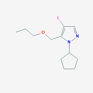 molecular formula C12H19IN2O B1653547 1-cyclopentyl-4-iodo-5-(propoxymethyl)-1H-pyrazole CAS No. 1856058-19-9