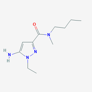 molecular formula C11H20N4O B1653551 5-amino-N-butyl-1-ethyl-N-methyl-1H-pyrazole-3-carboxamide CAS No. 1856070-65-9