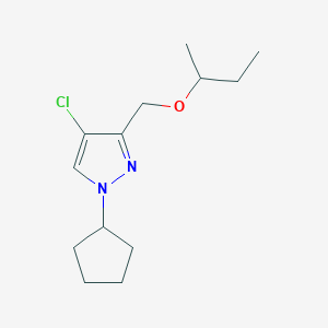 molecular formula C13H21ClN2O B1653563 3-(sec-butoxymethyl)-4-chloro-1-cyclopentyl-1H-pyrazole CAS No. 1856084-38-2