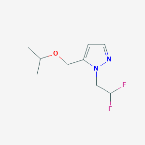 molecular formula C9H14F2N2O B1653568 1-(2,2-difluoroethyl)-5-(isopropoxymethyl)-1H-pyrazole CAS No. 1856087-07-4