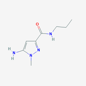 molecular formula C8H14N4O B1653572 5-amino-1-methyl-N-propyl-1H-pyrazole-3-carboxamide CAS No. 1856092-49-3