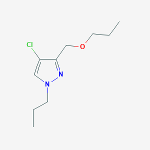 molecular formula C10H17ClN2O B1653575 4-chloro-3-(propoxymethyl)-1-propyl-1H-pyrazole CAS No. 1856093-79-2